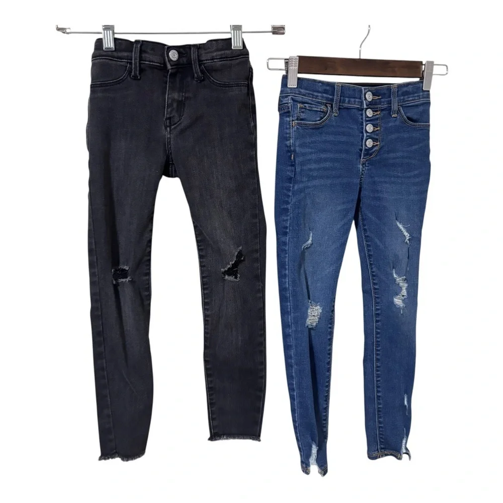 Bundle of 2 Old Navy kids jeans ballerina jeggings and rockstar super skinny